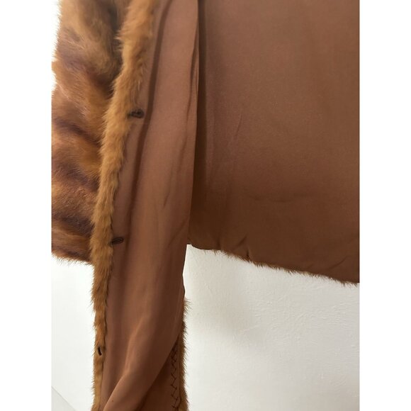 Furs By Mars Mink Fur Stole Capelet Shawl Bolero Wrap VTG 60s M/L Old Money - Picture 3 of 6
